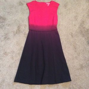 Catherine Malandrino Red & Black Ombré Dress